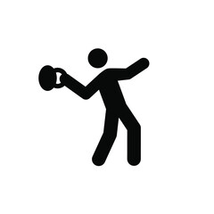 Gymnast vector icon.  Editable stroke. Linear style sign for use on web design and mobile apps, logo. Symbol illustration. Pixel vector graphics - Vector