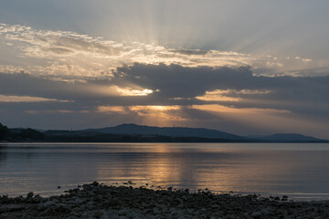 San Giuliano Puglia lake sunset