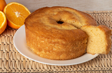 Homemade orange cake