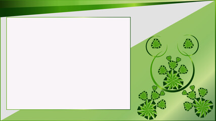 presentation template abstract theme with green color