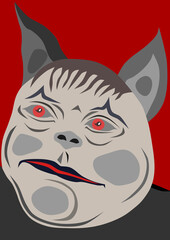 alien hero by Yeni Kvozi on a red background.