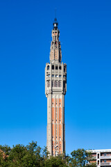 Fototapeta na wymiar Belfry of the city hall of Lille
