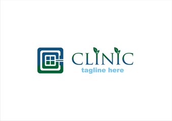 Abstact logo design company or product concept of Clinic