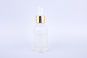 cosmetic bottle with golden stopper
