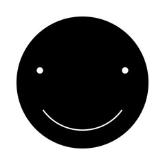Strange Vector Smiley isolated on white background.
