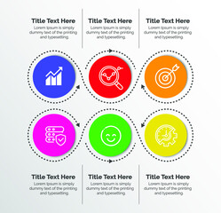Infographics Design Template - Graph, Pie chart, workflow layout, cycling diagram, brochure, report, presentation, web design. Editable Vector illustration