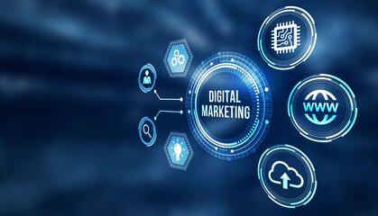 Internet, business, Technology and network concept. Digital Marketing content planning advertising strategy concept.