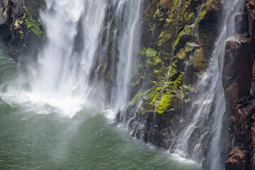 Fototapeta premium Victoria Falls in dry season from the Zambian side...