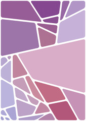 Colorful illustration with blank white space. Abstract geometric pattern. Mosaic background. Geometrical multicolored shapes.