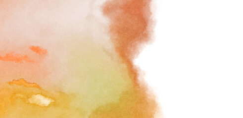 Abstract colorful watercolor on white background. Digital art painting.