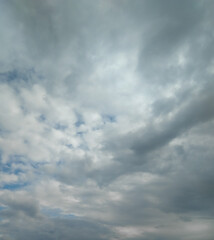 Nature photography, beautiful weather conditions in the city, sunset scenery view of blue sky and cloudy background, storm clouds time lapse