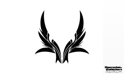 feather tribal icon deer vector logo