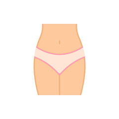 Woman waist shape icon. Vector illustration.