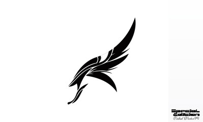 feather tribal vector culture icon logo
