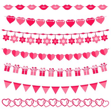 Pink Bunting And Garland Set For Girls