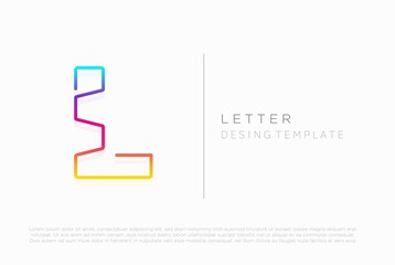 L letter logo, vector icon desing