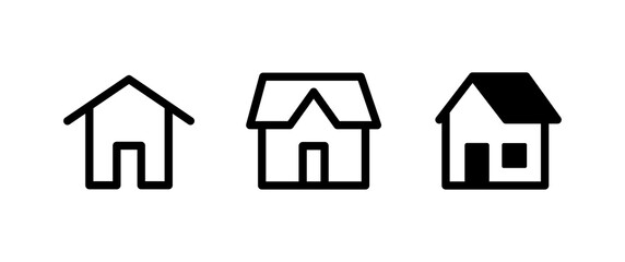 House vector icon set. Home symbol.