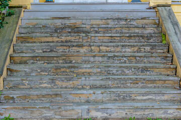 An Old House in Disrepair. Fragment of the front stairs.