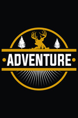 Wild Adventure Deer Hunt T-Shirt Designs