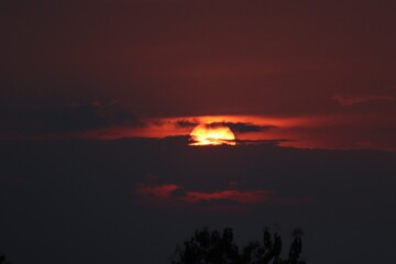 sol en atardecer