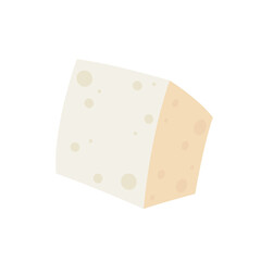 Tofu vector. free space for text. wallpaper. Tofu on white background.