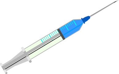 Disposable medical syringe vector for vaccine, coronavirus vaccine injection