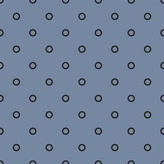 Seamless vector pattern with cute tile black polka dots on pastel blue background
