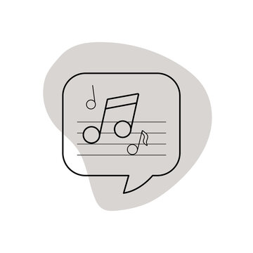 recommend clip art: Musical notes, melody settings vector icon for music apps and websites.