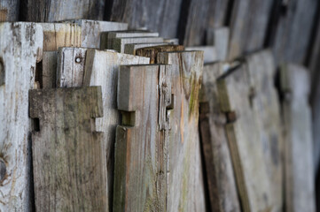 Old Weathered Wood with Dirty Stains