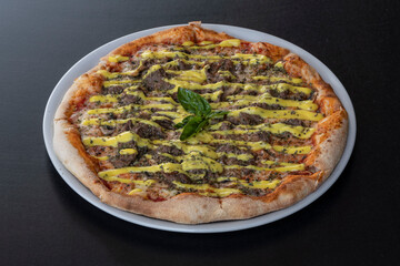 Pizza con carne de solomillo