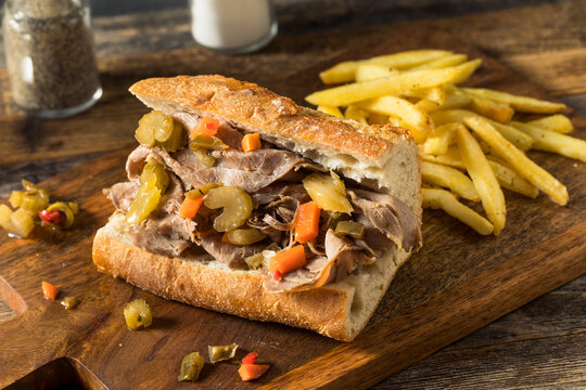 Homemade Chicago Italian Beef Sandwich