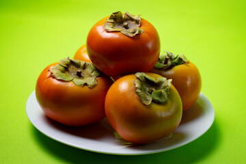 persimmon on a plate
