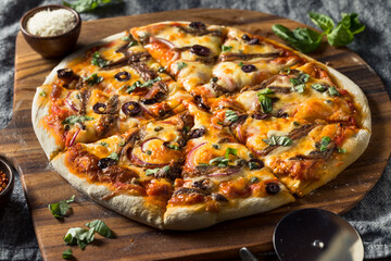 Homemade Gourmet Anchovy PIzza