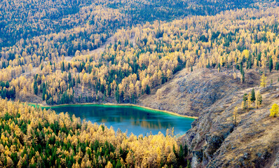 Lake Uchkel on the Ulagan Pass, Altai, Russia