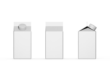 Beverage Paper Box Pack Mockup 3d Render Set Viz