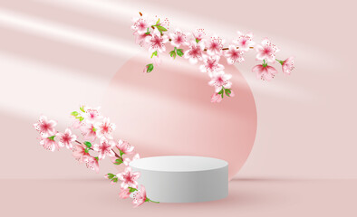 Sakura branches vernal flower tree blossom