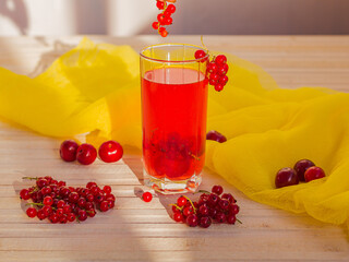 Summer day currants with cherries cool natural morsel