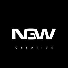 NGW Letter Initial Logo Design Template Vector Illustration