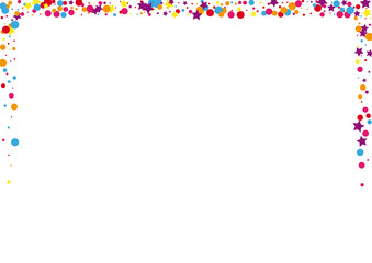 Pink Paper Star Illustration. Carnival Confetti Decoration. Yellow Dot Shape Background. Surprise Circle Background.