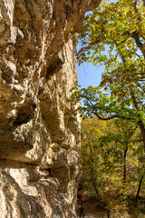 The mountainous area is an area for recreation and travel on a Sunny summer day.