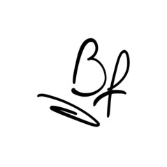 Bf initial handwritten logo for identity