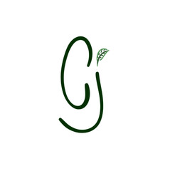 Cj initial handwritten logo for identity