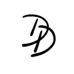 DD initial handwritten logo for identity