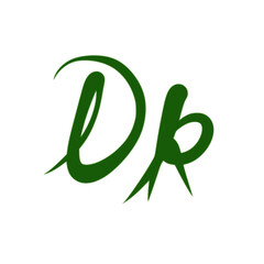 DK initial handwritten logo for identity