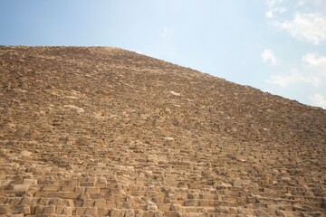 Great Pyramid as known as pyramid of Cheops or pyramid of Khufu in Giza Egypt near Cairo
