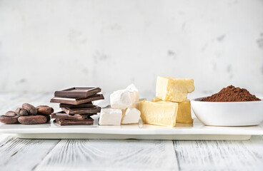 Ingredients of chocolate