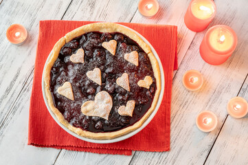 Cherry jam tart