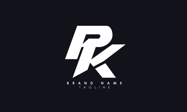 Rk r k letter logo with fire flames design Vector Image