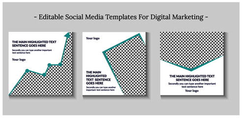 Social media post editable template. flyer. brochure. poster. banner. leaflet. POS material. Social Media Banner Templates for Digital Marketing.