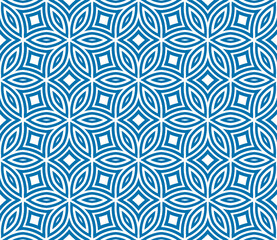 Abstract fantasy striped thin line round geometric seamless pattern. Creative mosaic, tile background.